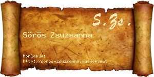 Sörös Zsuzsanna névjegykártya