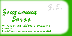 zsuzsanna soros business card