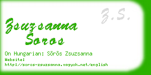 zsuzsanna soros business card